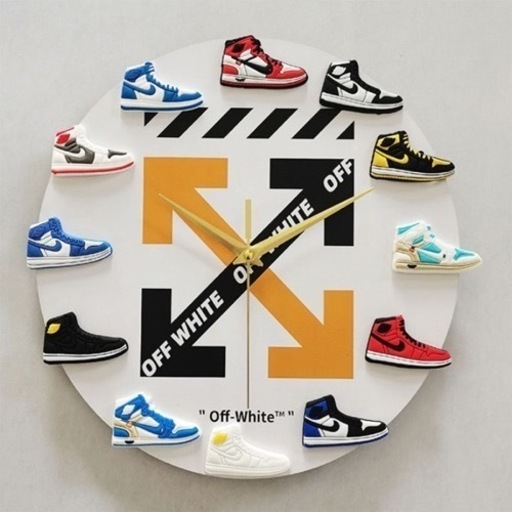 スニーカー 時計 掛時計 ジョーダン AIR JORDAN NIKE×OFF WHITE オフホワイト AJ1 エアージョーダン 2D
