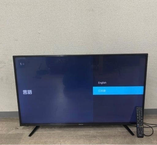 18年製 ハイセンス 43インチ 4K対応テレビ 43A6100 リモコン付