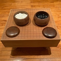 碁盤セット 碁石付き 脚あり へそあり 天然の一枚板