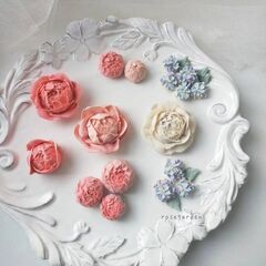 韓国のフラワーケーキの体験1dayレッスンの画像