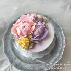 韓国のフラワーケーキの体験1dayレッスンの画像