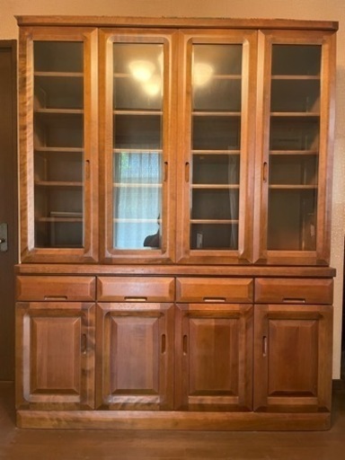 天然木　食器棚　美品