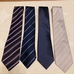ネクタイ4本譲ります（1回使用、ノーブランド）