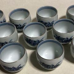 中古 おちょこ 御猪口 ぐい飲み ぐい吞み 10個セット昭和レト...