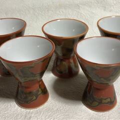 中古 おちょこ 御猪口 ぐい飲み ぐい吞み 5個セット 昭和レト...