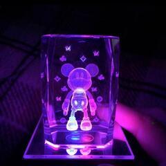 光るミッキー置き物♡モノグラム柄新品