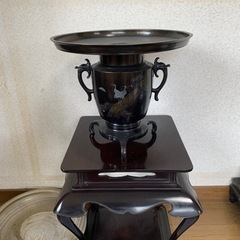 レトロ　差し上げます　花瓶　花瓶台　生け花皿