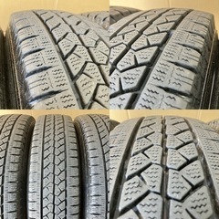 良品! スタッドレス155/80R14 4本／BS VL1 8分,8分上 A4206-02の画像
