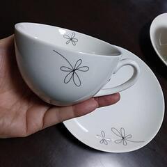 コーヒーカップ、ティーカップ５客　白の画像