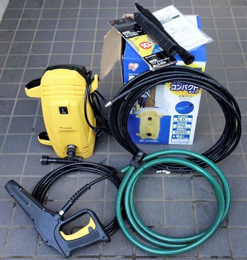高圧洗浄機　アイリスオーヤマ　FBN-401　一式付属　オプションパーツパイプクリーナーホース10m付　USED