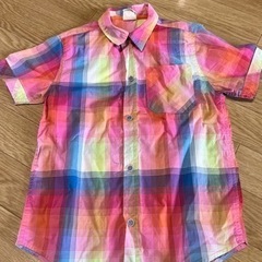 【120cm】半袖チェックシャツの画像