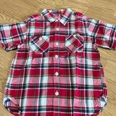 【120cm】半袖チェックシャツの画像