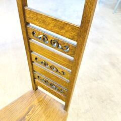 勇峰工芸 飾り椅子 旭川家具 ハイバックチェ 木製の画像