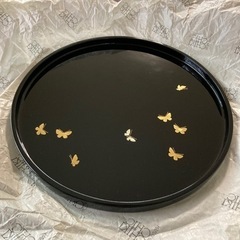 ハナエモリ　丸盆　しっきシック