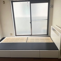 シングルベット　収納ありの画像