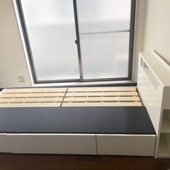 シングルベット　収納ありの画像
