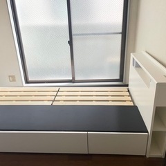シングルベット　収納ありの画像