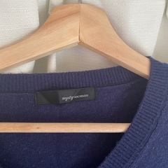 Vネックセーター/ネイビーの画像