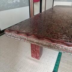 和室に　木曽漆器　テーブルの画像