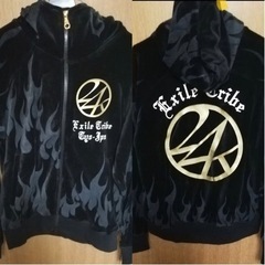 【美品】24karats ジャージ セットアップ ベロア ファイヤー EXILE Mサイズ 転売にどうぞ!の画像