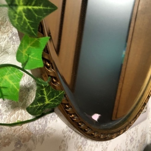 アンティーク　鏡　55×45