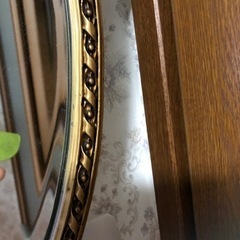 再投稿　アンティーク　鏡　55×45 の画像