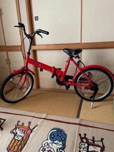 お値下げしました。新品　折りたたみ自転車　赤