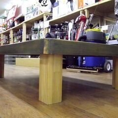タイル貼り ローテーブル 四つ葉 クローバー グリーン×ホワイト センターテーブル 家具 リビング インテリア 札幌市 厚別区の画像