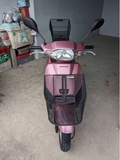 ✨激安価格✨原付✨美品‼️走行距離4114km‼️走行距離少ない‼️✨タクト✨ピンク✨後ろカゴ付✨ホンダ✨