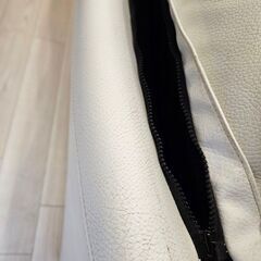 大塚家具購入　イタリア製ホワイト本革ソファ　引き取り希望の画像