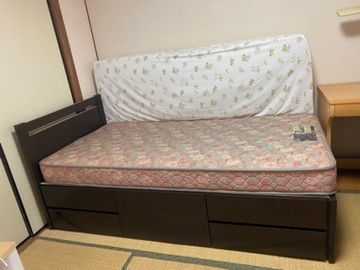シングルベッド　ベッドマット付き