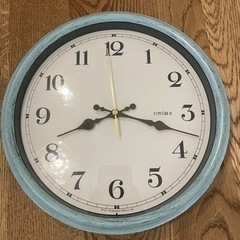 お話中　北欧風　電波掛け時計