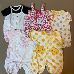 ベビー服　夏ロンパース5枚セット 