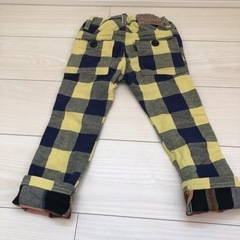 新品　fo.kids チェックパンツ　折り返し色違いの画像