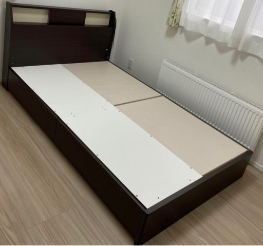 ニトリ セミダブル ベッドフレーム アザン浅型 マットレス付き