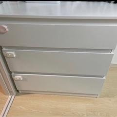 MALM マルム チェスト（引き出し×3）, ホワイト, 80x78 cm - IKEA