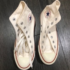 【値引きしました】白　コンバース 24センチ