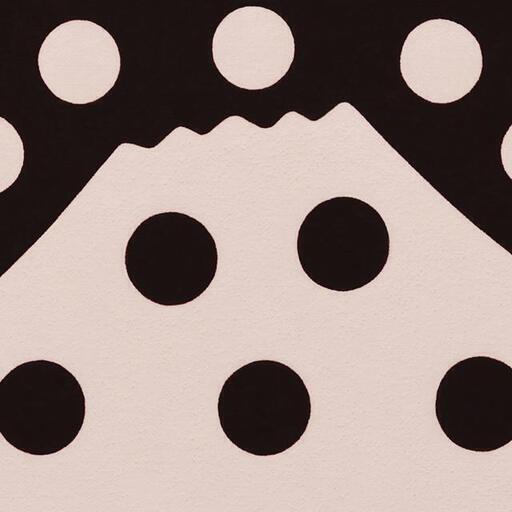 ○【雪のドット＆白富士】○がんどうあつし肉筆絵画アクリルF4