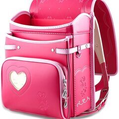 【新品】女の子ランドセル ベーシックガール 大容量 軽量 6年保証 特典付 全国送料無料 スクールバック 小学生通学カバン ローズレッド②の画像