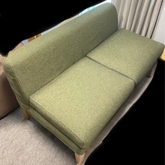 ソファ グリーン 緑 2人 ほぼ新品 29日で処分