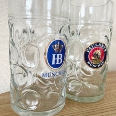 ドイツ 1L ビアジョッキ　×2の画像