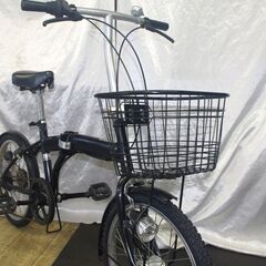 中古」折り畳み自転車/20インチ/オートライト6段変速