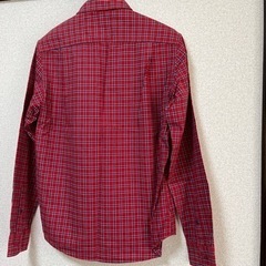 【値下げ！】①ＧＵ　ボタンシャツ　チェック柄・メンズＳ（中学生にも）の画像