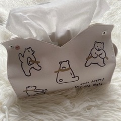 【値下げ済み】しろくま くまさん テイッシュケース  ティッシュBOX ティッシュ箱の画像