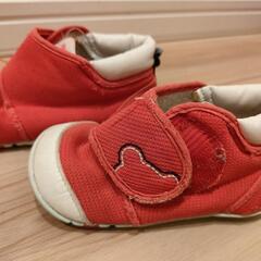 ミキハウス靴赤ファーストシューズの画像