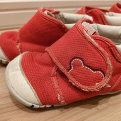 ミキハウス靴赤ファーストシューズの画像