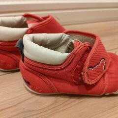 ミキハウス靴赤ファーストシューズの画像