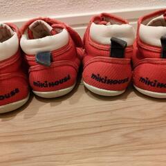 ミキハウス靴赤ファーストシューズの画像