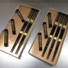 輪島塗箸および箸置きセット　※お箸5膳と箸置き６膳