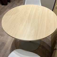 丸テーブル　椅子2台セット